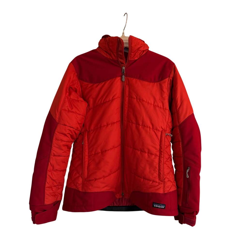 Patagonia Women's Coral Red Rubicon Ryder Hooded Ski Snow Jacket large
